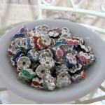 Wavy Crystal Spacer Beads - 25